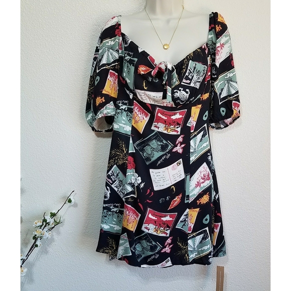 REFORMATION POSTCARD SETTE MINI DRESS